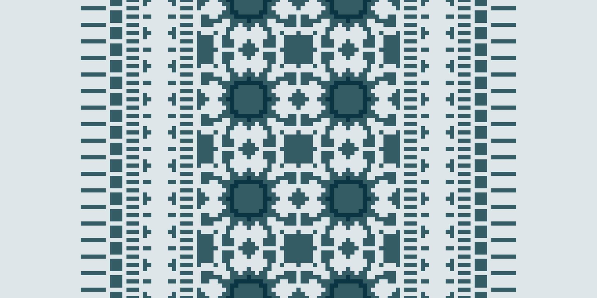 Tissue Dupatta Seamless Native American, Motif embroidery, Pixel Ikat embroidery Design for Print Texture fabric saree sari carpet. kurta patola saree vector