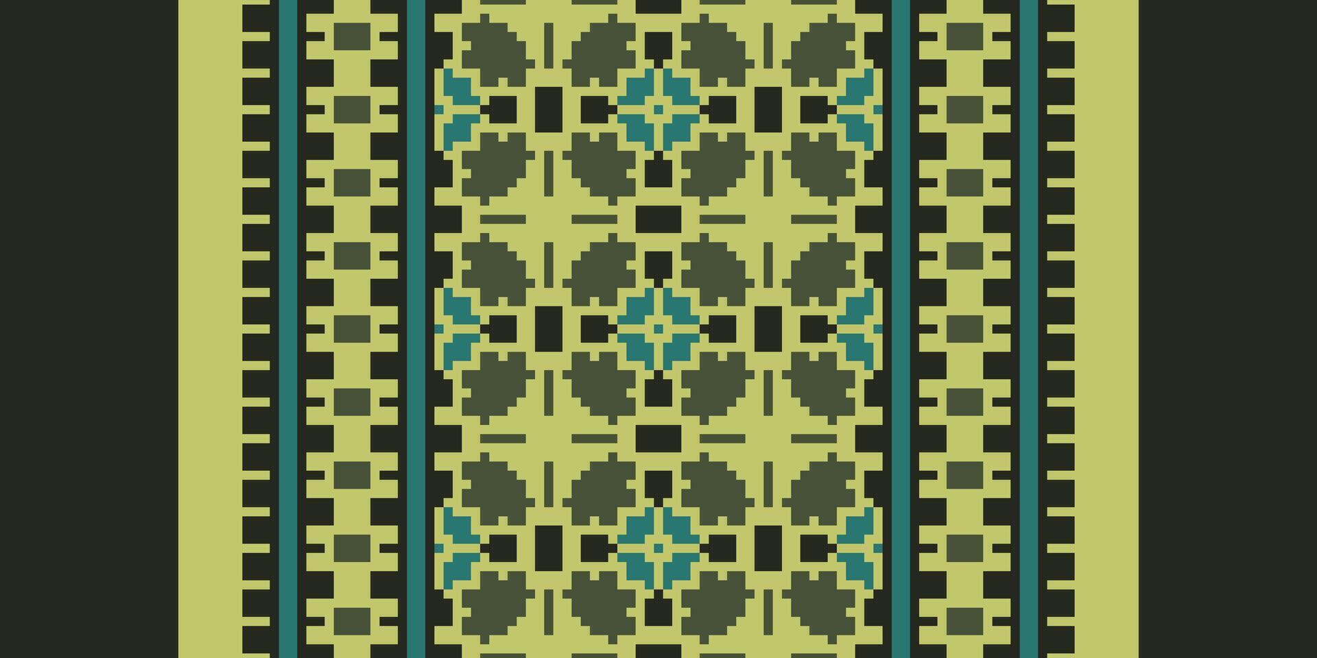 Tissue Dupatta Seamless Native American, Motif embroidery, Pixel Ikat embroidery Design for Print pattern vintage flower folk navajo patchwork pattern vector