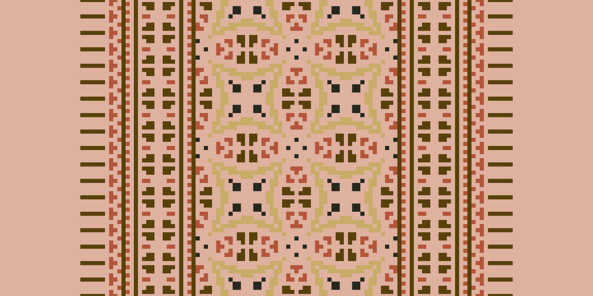 Tissue Dupatta Seamless Native American, Motif embroidery, Pixel Ikat embroidery Design for Print border embroidery ancient egypt vector