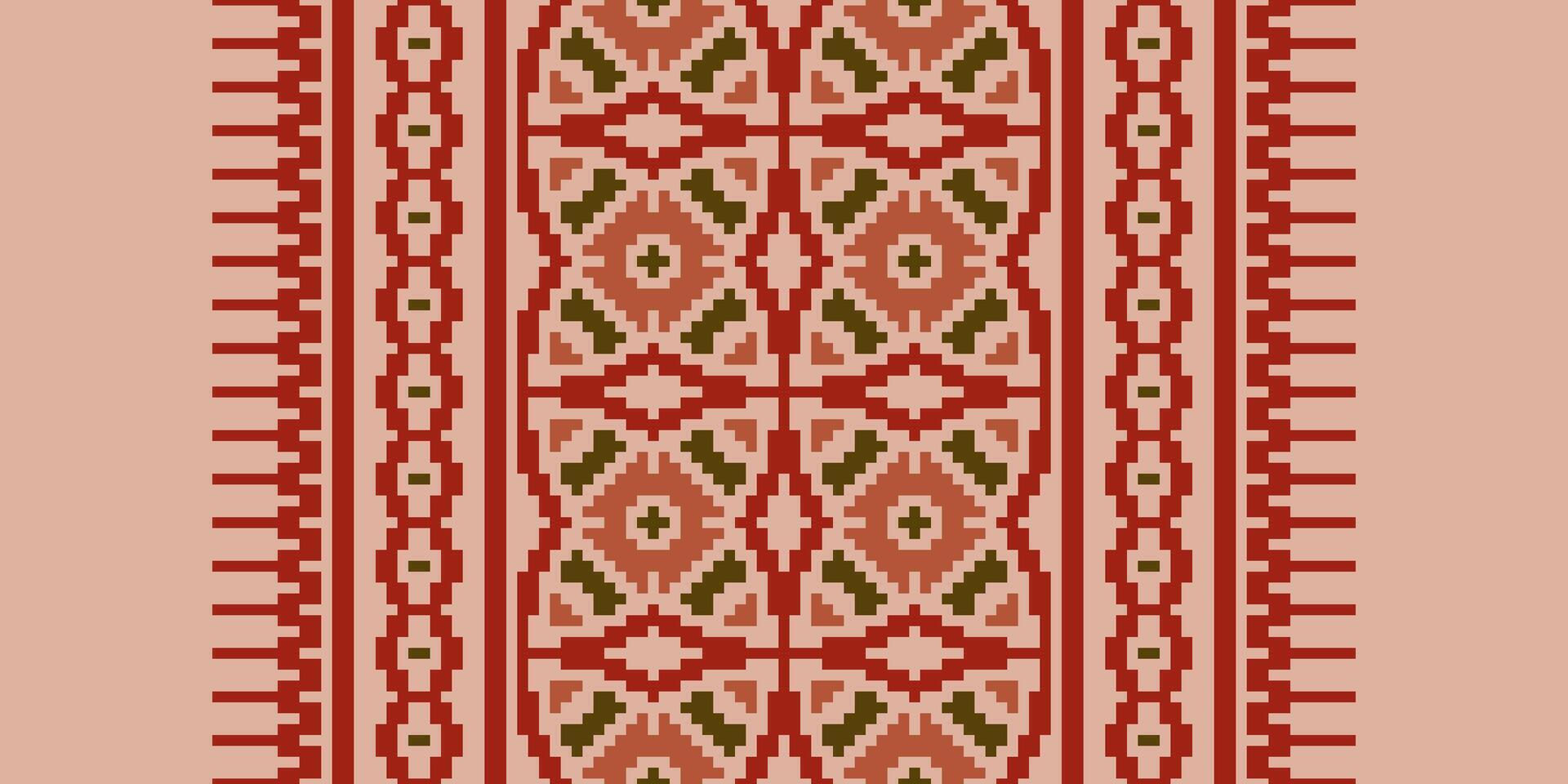 Tissue Dupatta Seamless Native American, Motif embroidery, Pixel Ikat embroidery Design for Print egyptian pattern tibetan mandala bandanna vector
