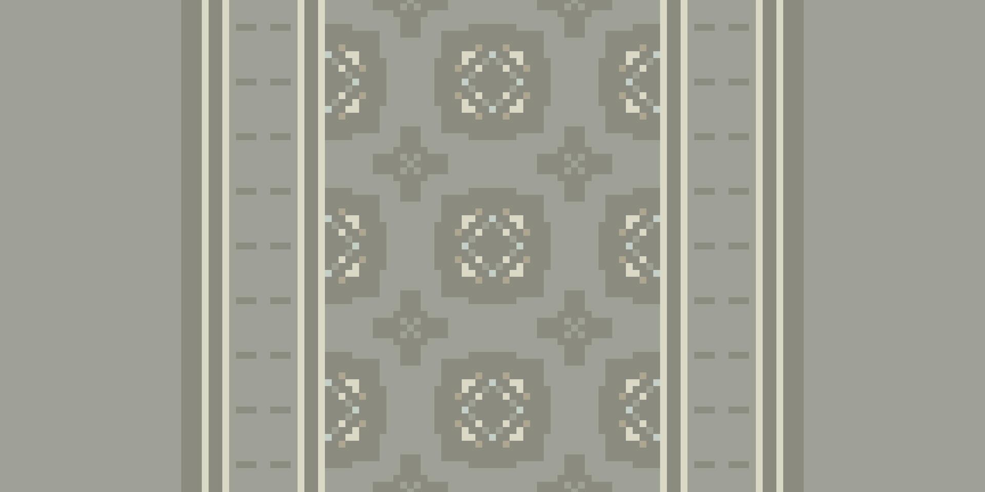 Tissue Dupatta Seamless Bandana print silk Motif embroidery, Pixel Ikat embroidery Design for Print scandinavian pattern saree ethnic nativity gypsy pattern vector