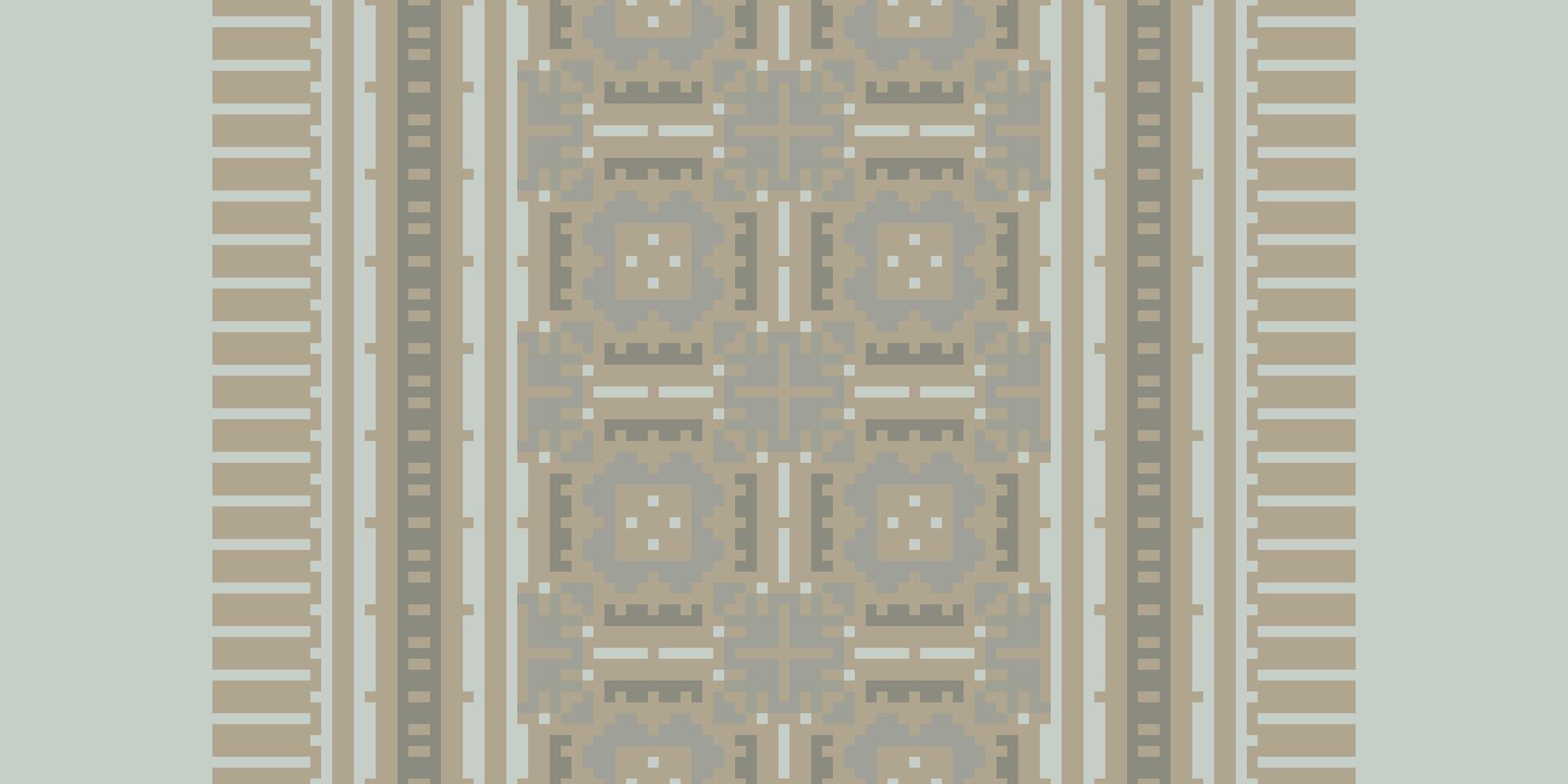 Tissue Dupatta Seamless Bandana print silk Motif embroidery, Pixel Ikat embroidery Design for Print jacquard slavic pattern folklore pattern kente arabesque vector