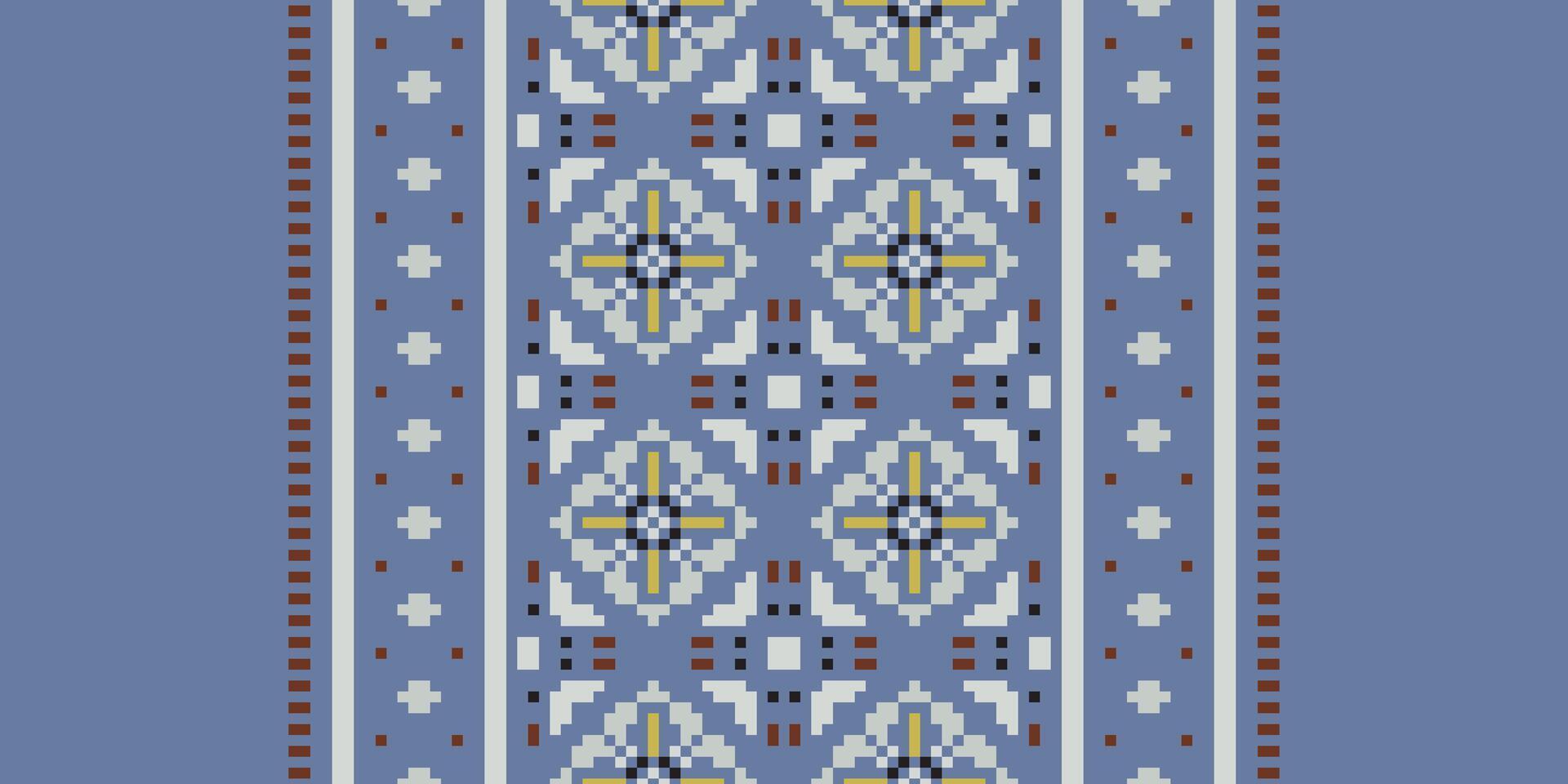 Tissue Dupatta Seamless Australian aboriginal pattern Motif embroidery, Pixel Ikat embroidery Design for Print indigenous art aboriginal art pattern floral kurti mughal border vector