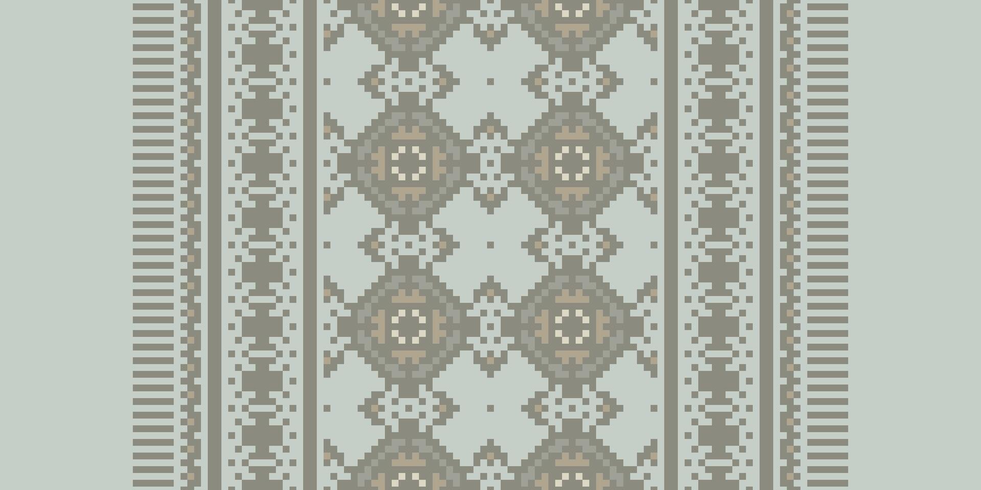 Tissue Dupatta Seamless Australian aboriginal pattern Motif embroidery, Pixel Ikat embroidery Design for Print endless arabesque cloth dupatta shawl bandana print silk kurta men vector