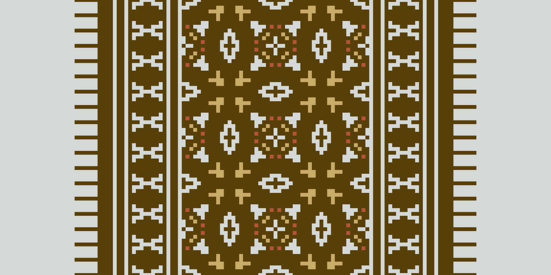 Tissue Dupatta Seamless Australian aboriginal pattern Motif embroidery, Pixel Ikat embroidery Design for Print pattern vintage flower folk navajo patchwork pattern vector