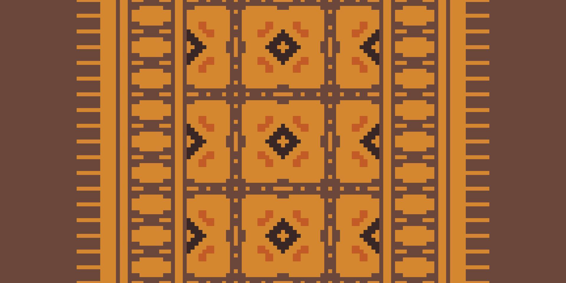 Tissue Dupatta Seamless Scandinavian pattern Motif embroidery, Pixel Ikat embroidery Design for Print indonesian batik motif embroidery native american kurta mughal design vector