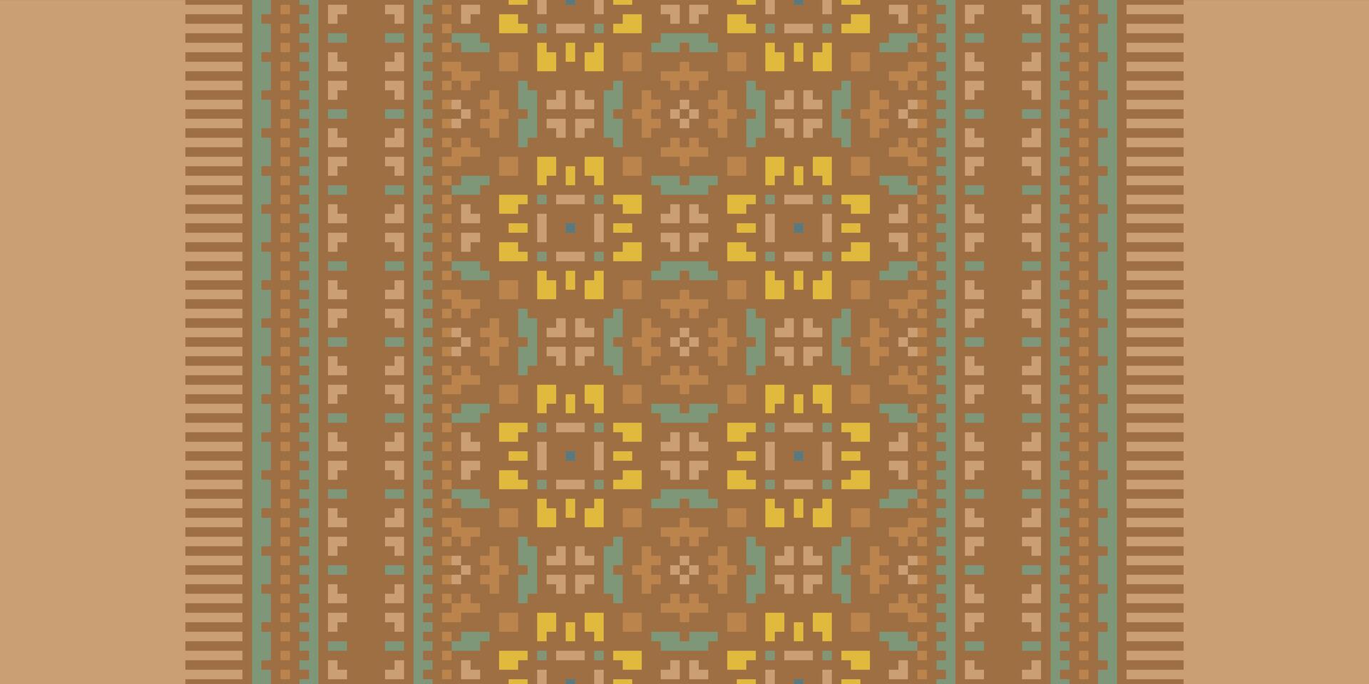 Tissue Dupatta Seamless Mughal architecture Motif embroidery, Pixel Ikat embroidery Design for Print lace pattern turkish ceramic ancient egypt art jacquard pattern vector