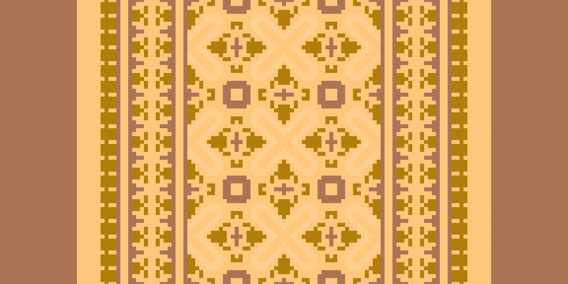 Tissue Dupatta Seamless Mughal architecture Motif embroidery, Pixel Ikat embroidery Design for Print border embroidery ancient egypt vector