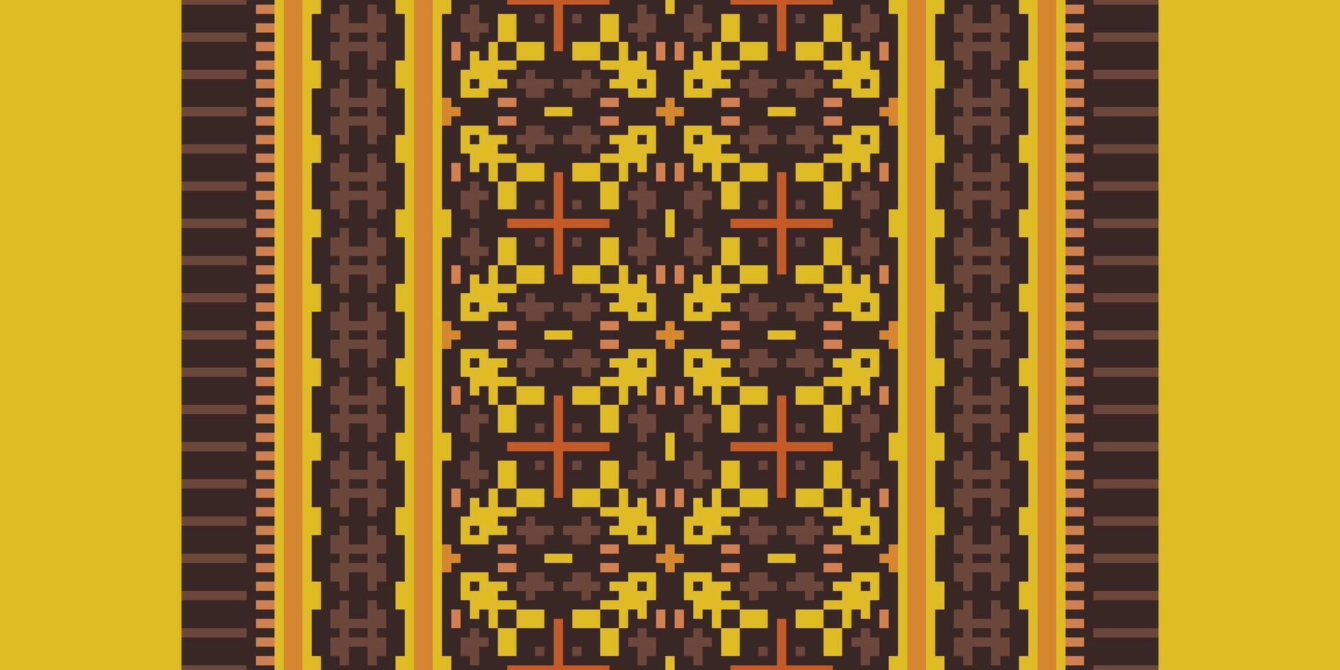 Tissue Dupatta Seamless Scandinavian pattern Motif embroidery, Pixel Ikat embroidery Design for Print australian curtain pattern geometric pillow model kurti mughal flowers vector