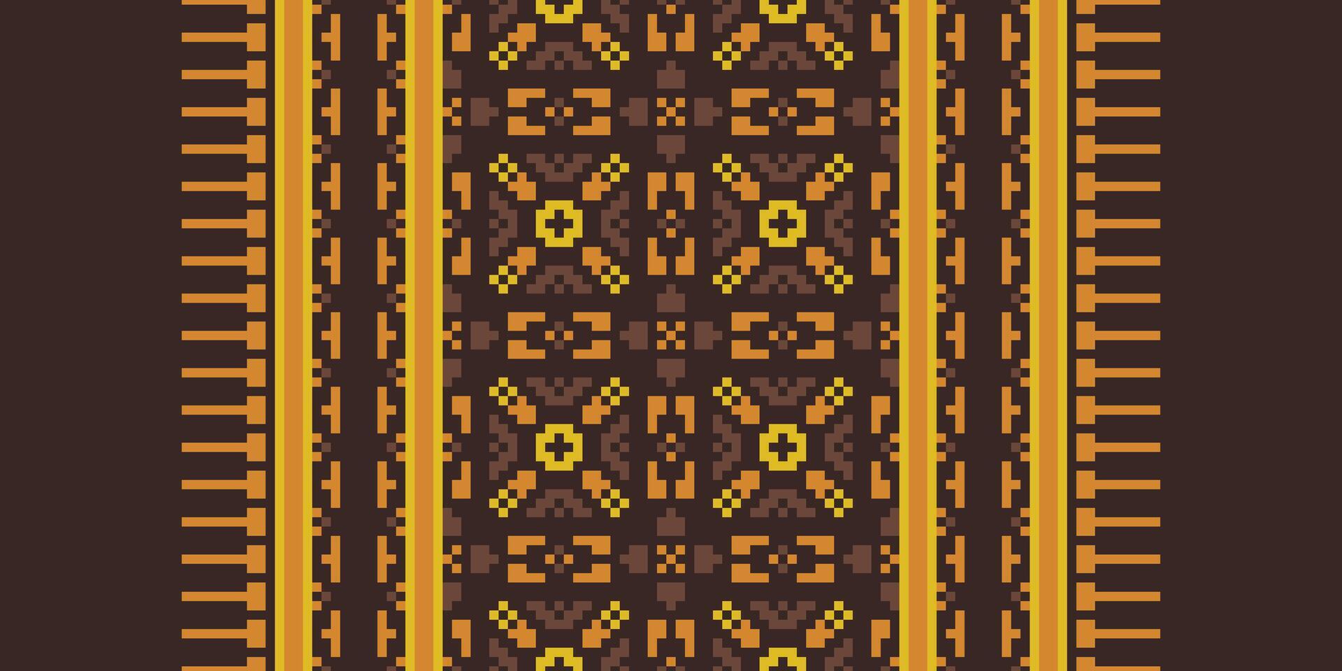 Tissue Dupatta Seamless Scandinavian pattern Motif embroidery, Pixel Ikat embroidery Design for Print tapestry floral kimono repeat pattern lacing spanish motif vector