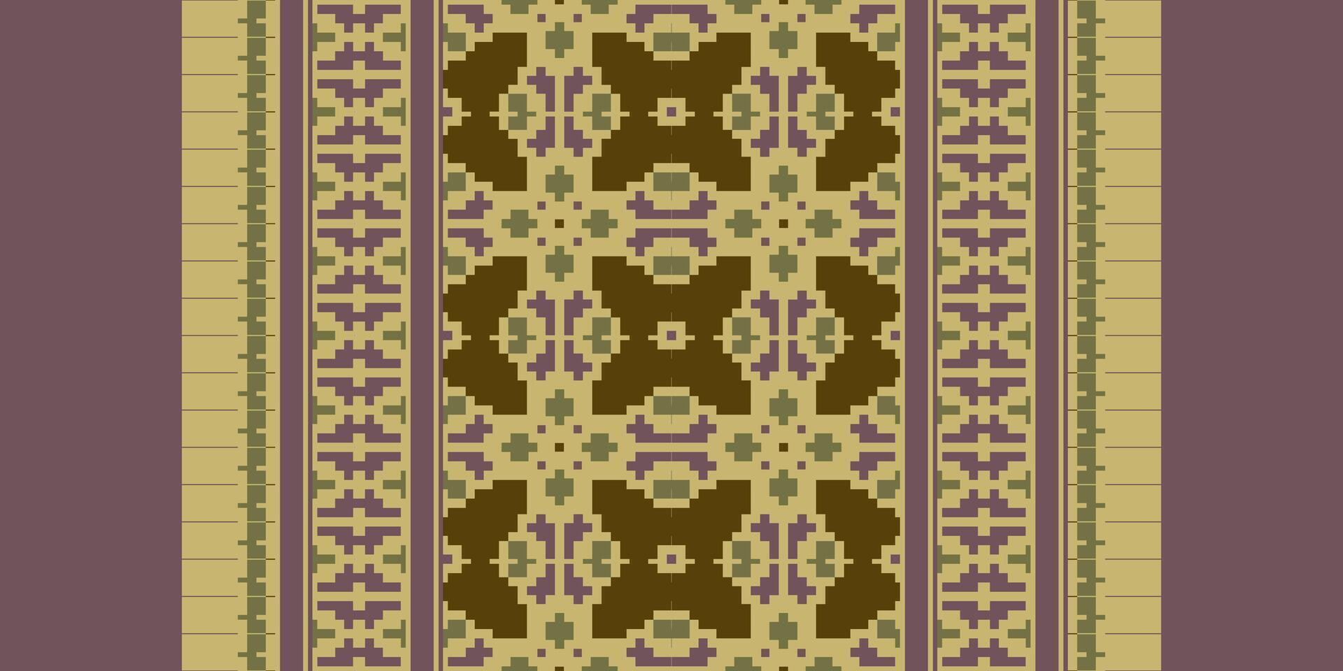 Tissue Dupatta Seamless Scandinavian pattern Motif embroidery, Pixel Ikat embroidery Design for Print pattern vintage flower folk navajo patchwork pattern vector