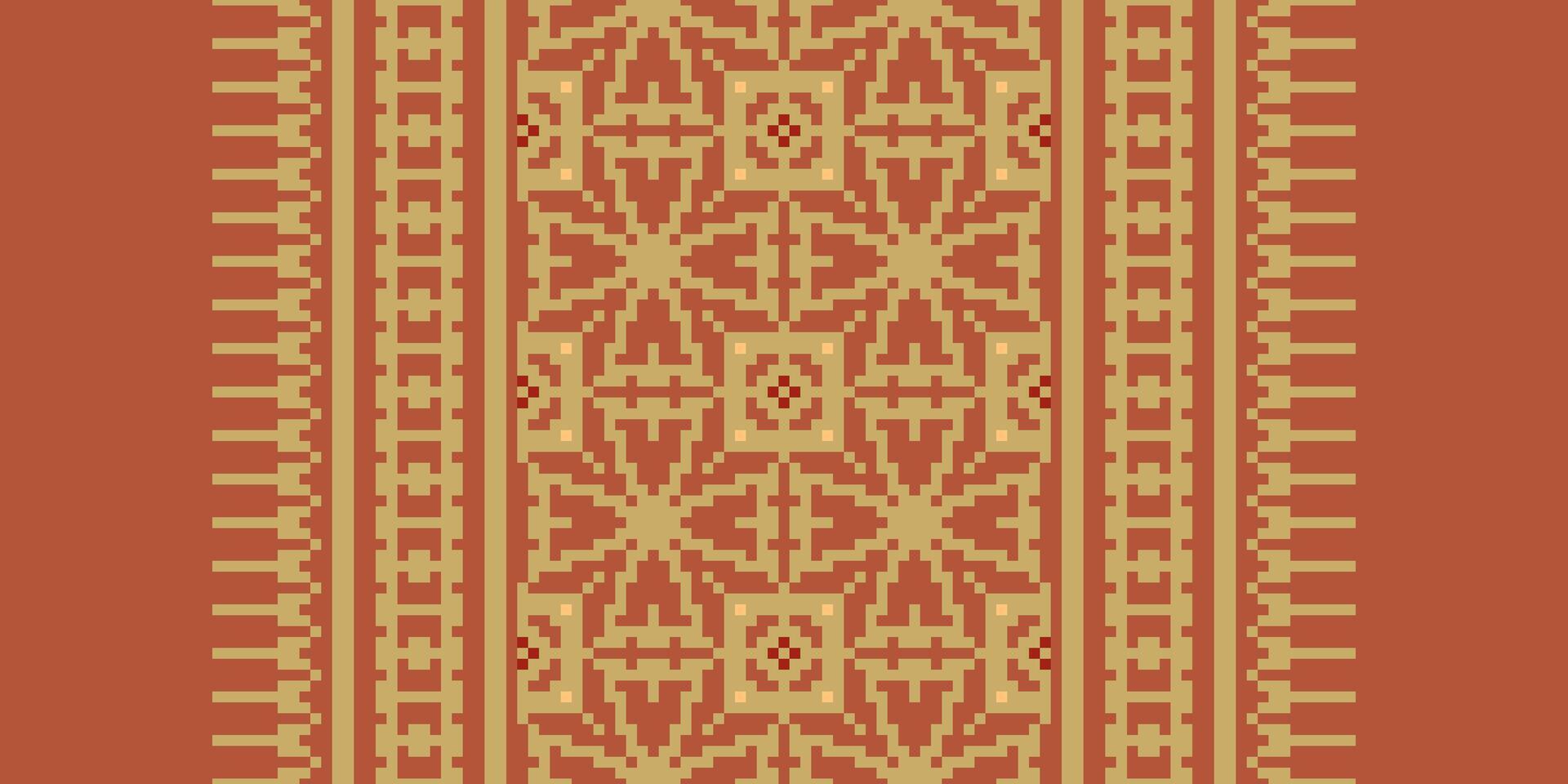 Peruvian pattern Seamless Native American, Motif embroidery, Pixel Ikat embroidery Design for Print figure tribal ink on cloth patola sari vector