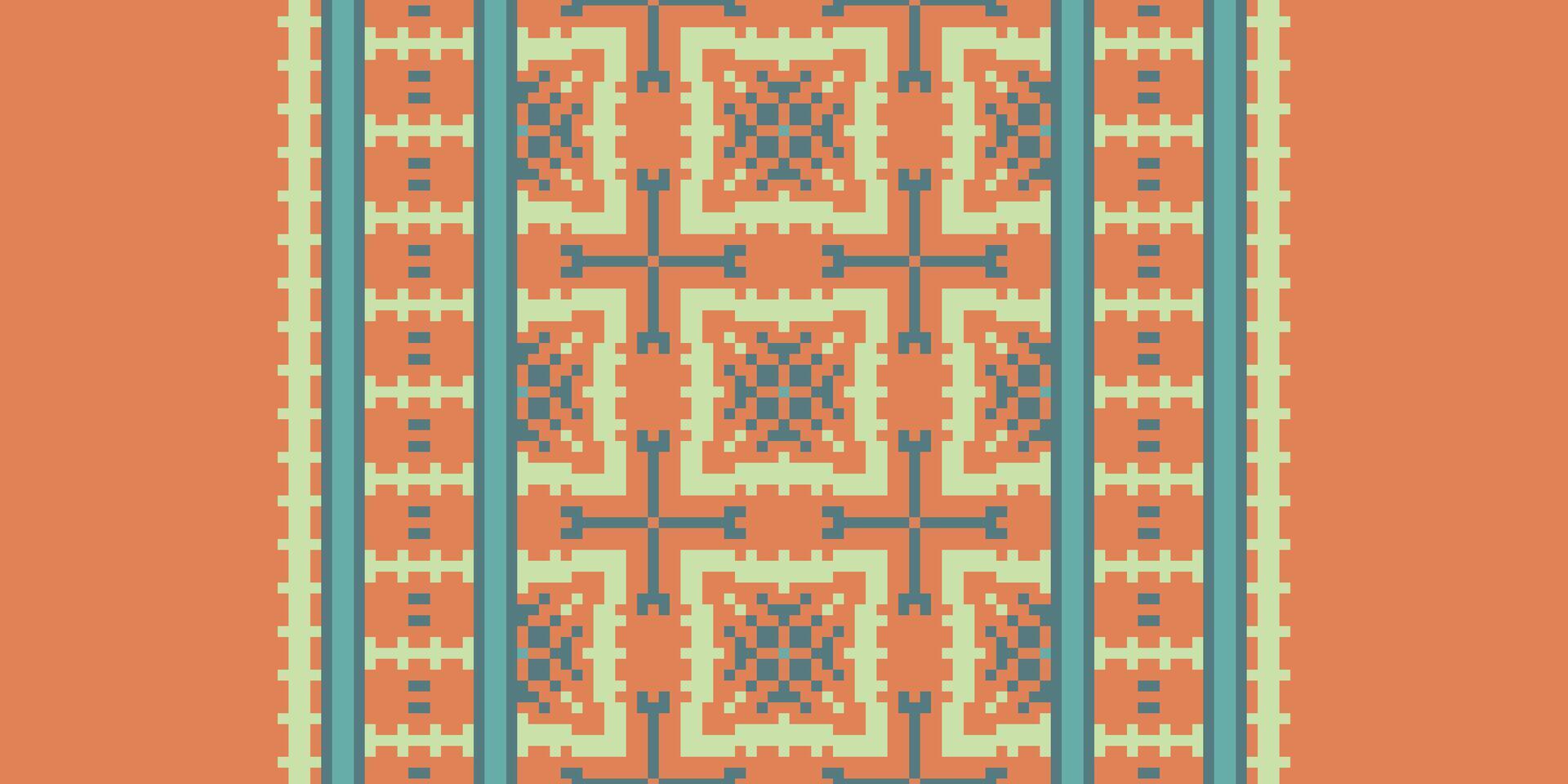 Peruvian pattern Seamless Native American, Motif embroidery, Pixel Ikat embroidery Design for Print indonesian batik motif embroidery native american kurta mughal design vector