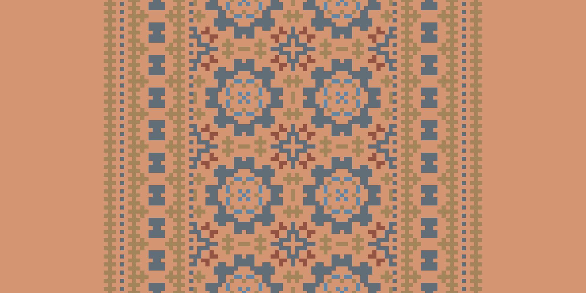 Peruvian pattern Seamless Australian aboriginal pattern Motif embroidery, Pixel Ikat embroidery Design for Print tie dyeing pillowcase sambal puri kurti mughal architecture vector