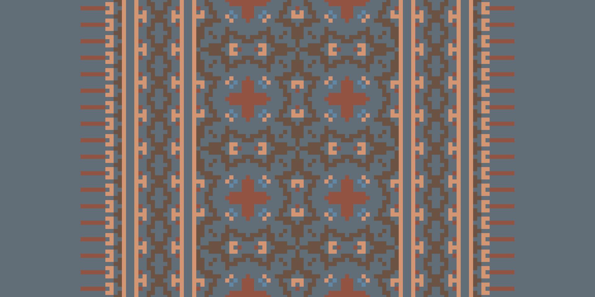 Peruvian pattern Seamless Australian aboriginal pattern Motif embroidery, Pixel Ikat embroidery Design for Print pattern vintage flower folk navajo patchwork pattern vector