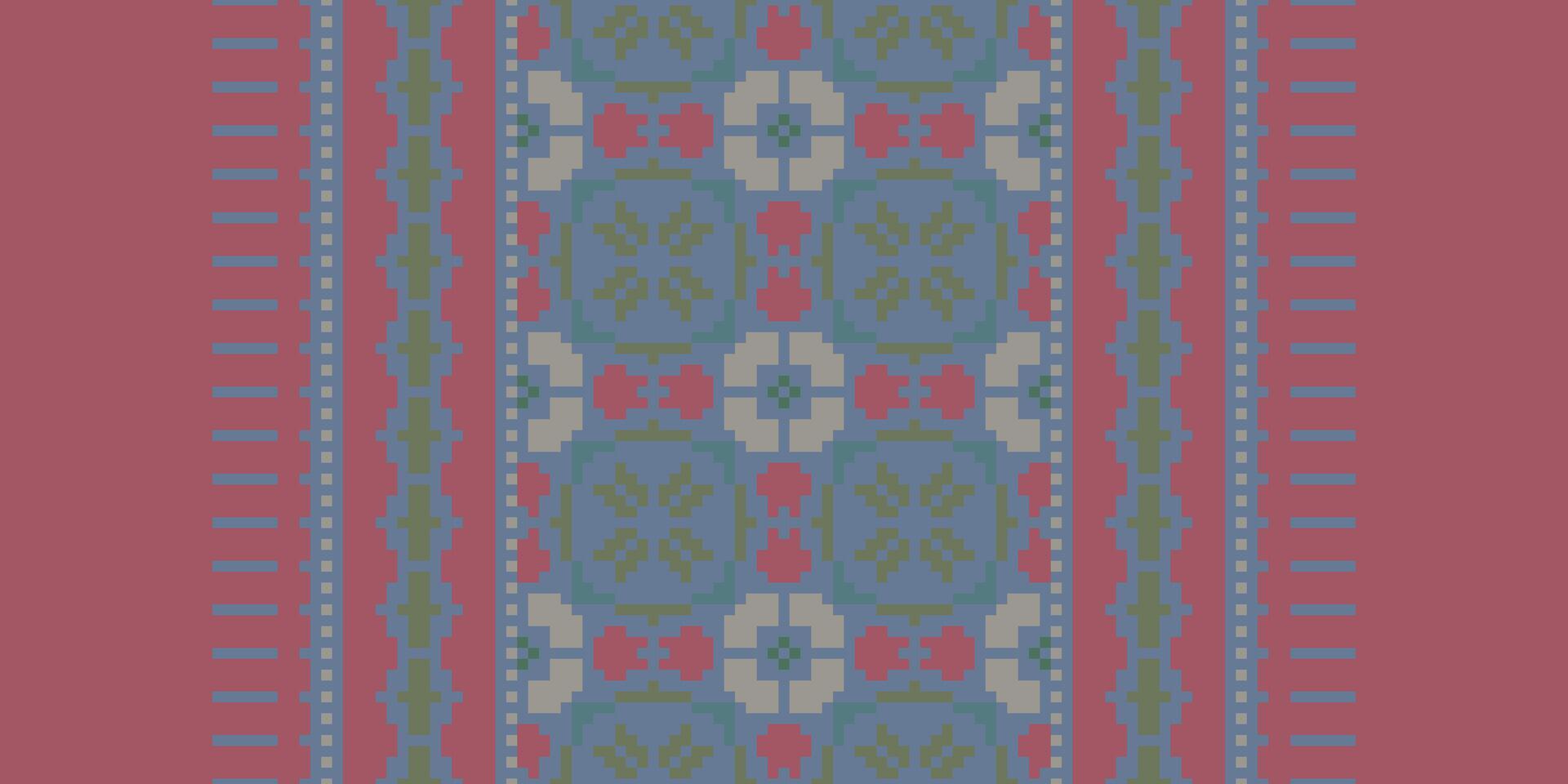 Peruvian pattern Seamless Mughal architecture Motif embroidery, Pixel Ikat embroidery Design for Print scarf hijab pattern kerchief Pixel Ikat Silk kurti model mughal patterns vector