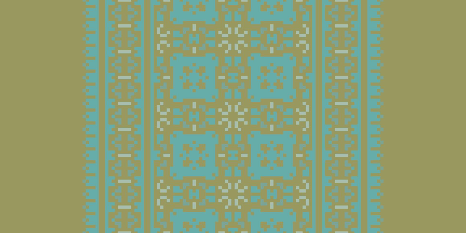 Peruvian pattern Seamless Scandinavian pattern Motif embroidery, Pixel Ikat embroidery Design for Print endless arabesque cloth dupatta shawl bandana print silk kurta men vector