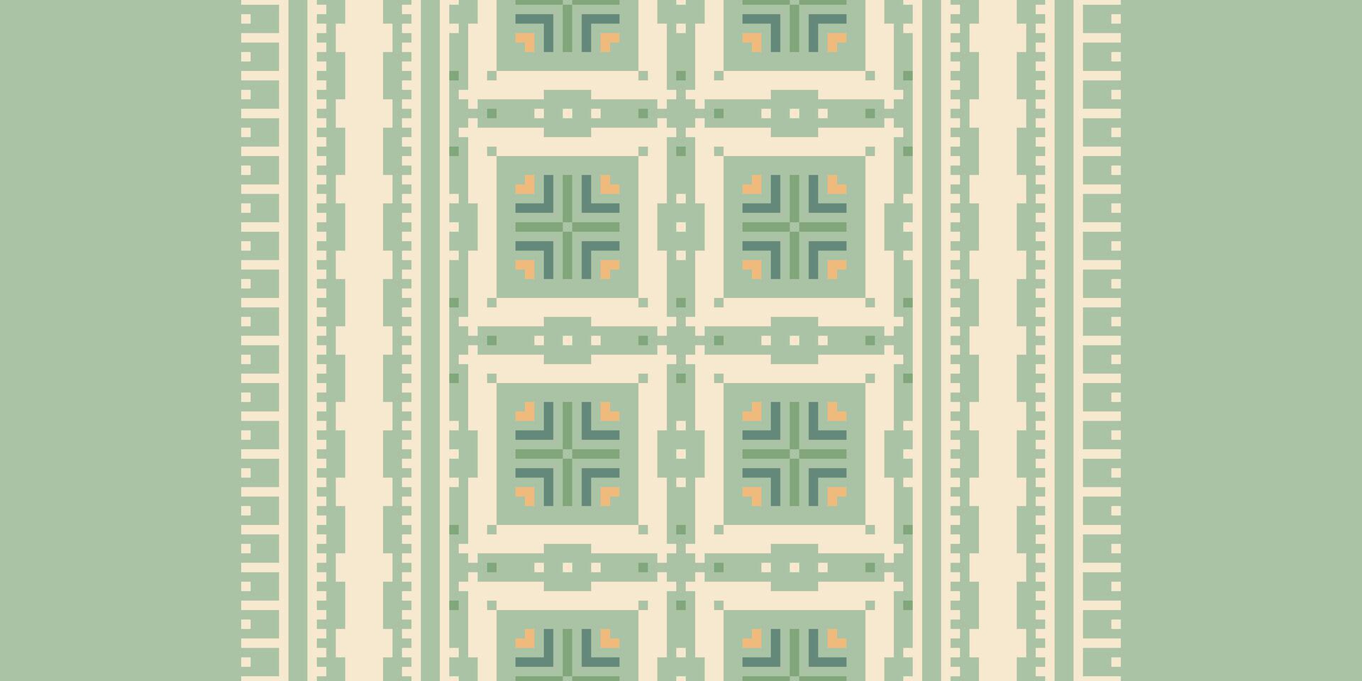 Patola sari Seamless Native American, Motif embroidery, Pixel Ikat embroidery Design for Print indonesian batik motif embroidery native american kurta mughal design vector