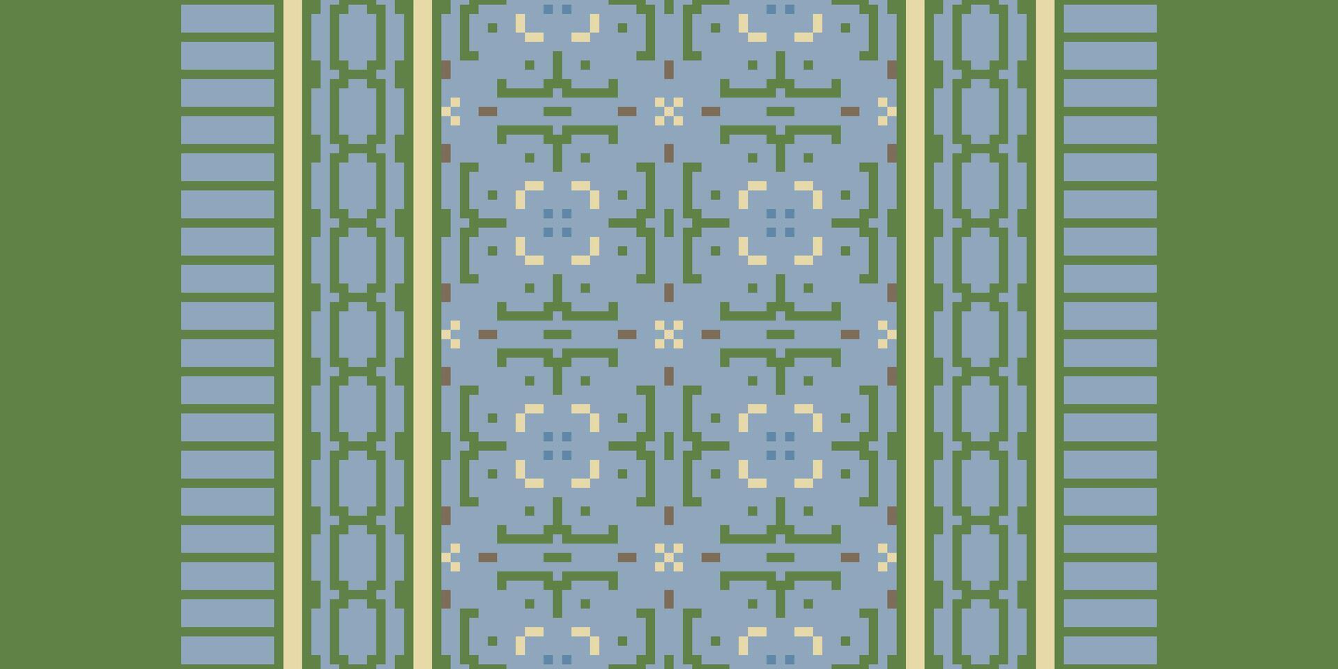 Patola sari Seamless Native American, Motif embroidery, Pixel Ikat embroidery Design for Print indigenous art aboriginal art pattern floral kurti mughal border vector