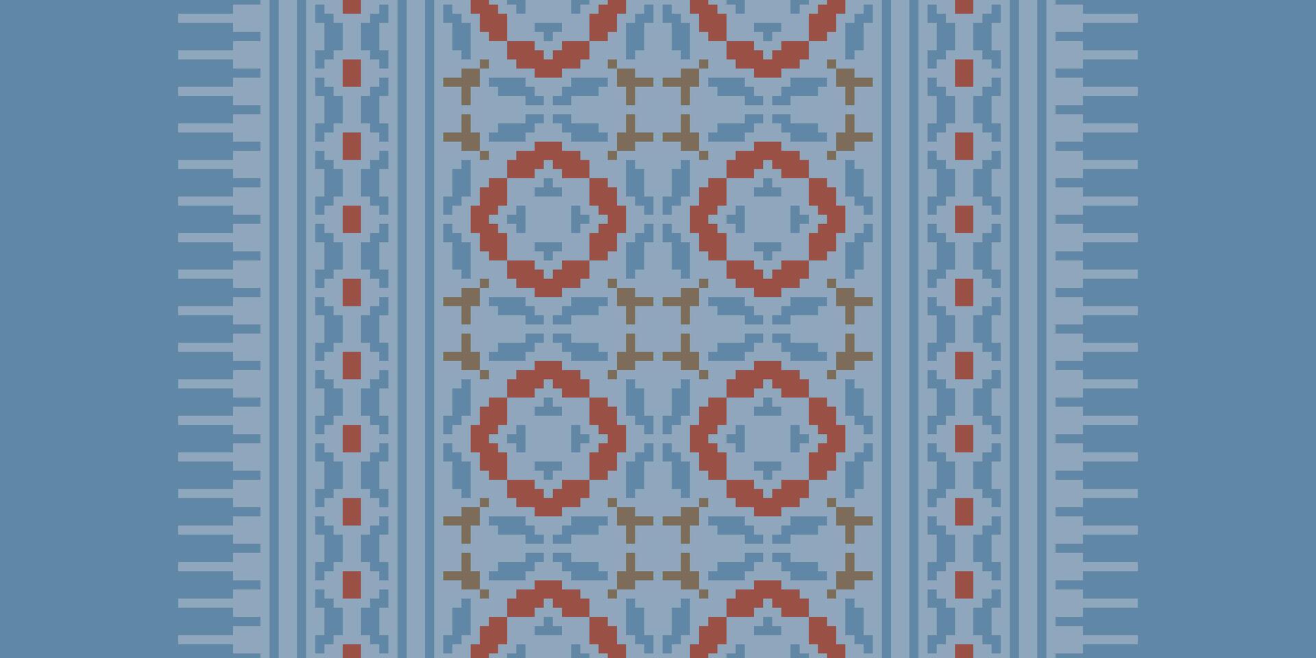 Patola sari Seamless Native American, Motif embroidery, Pixel Ikat embroidery Design for Print kurta pattern mughal motifs tapestry pattern floral repeat vector