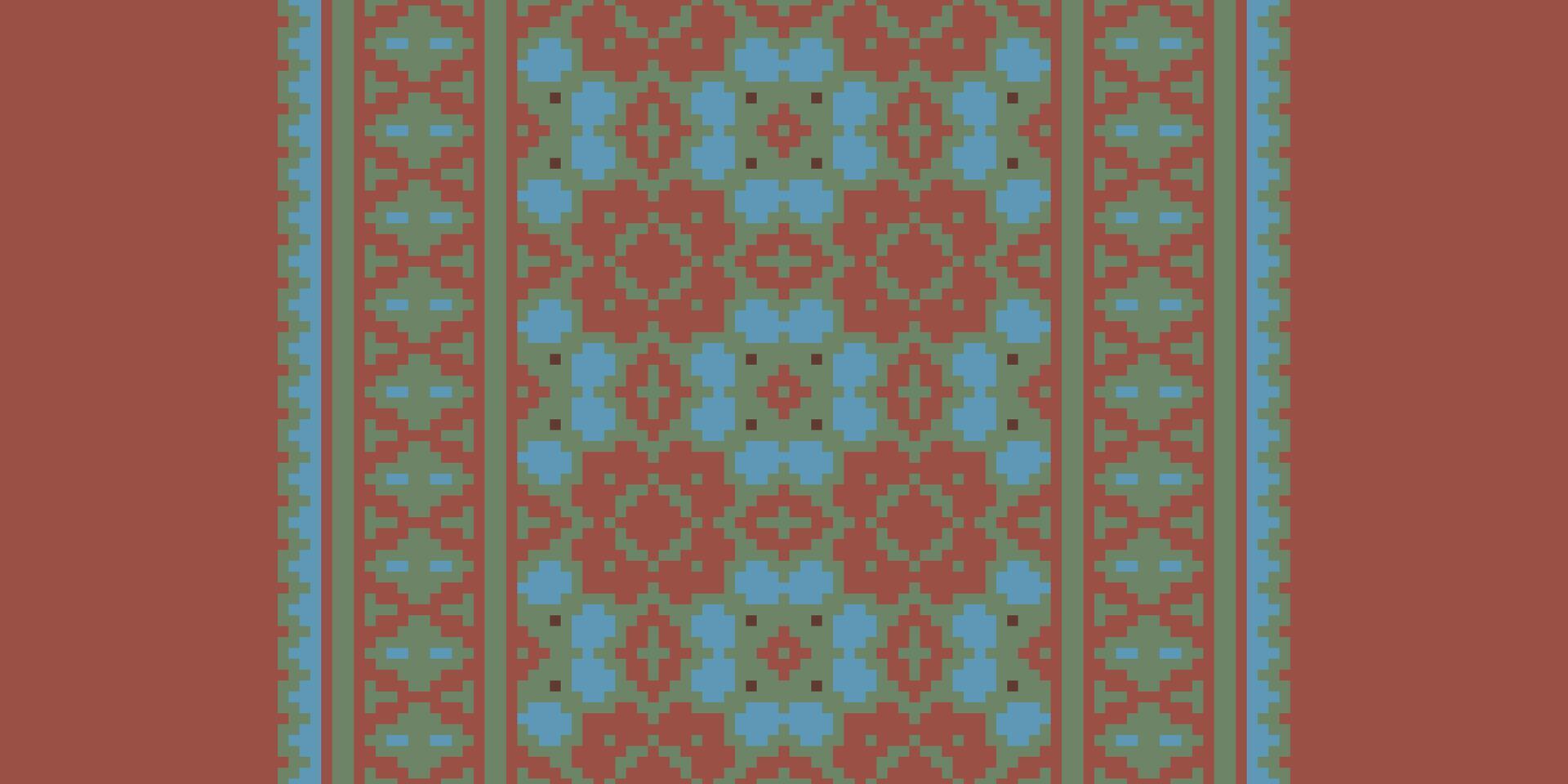 Patola sari Seamless Native American, Motif embroidery, Pixel Ikat embroidery Design for Print figure tribal ink on cloth patola sari vector