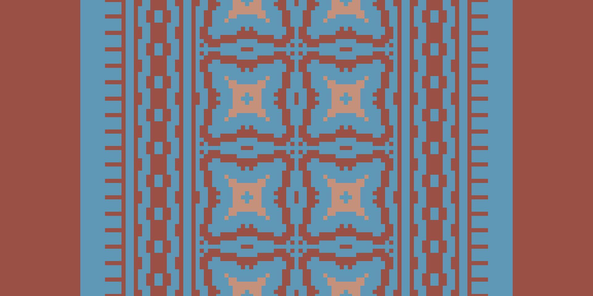 Patola sari Seamless Bandana print silk Motif embroidery, Pixel Ikat embroidery Design for Print 60s paisley tie dye damascus ornament rugs hipster kurta pajama vector