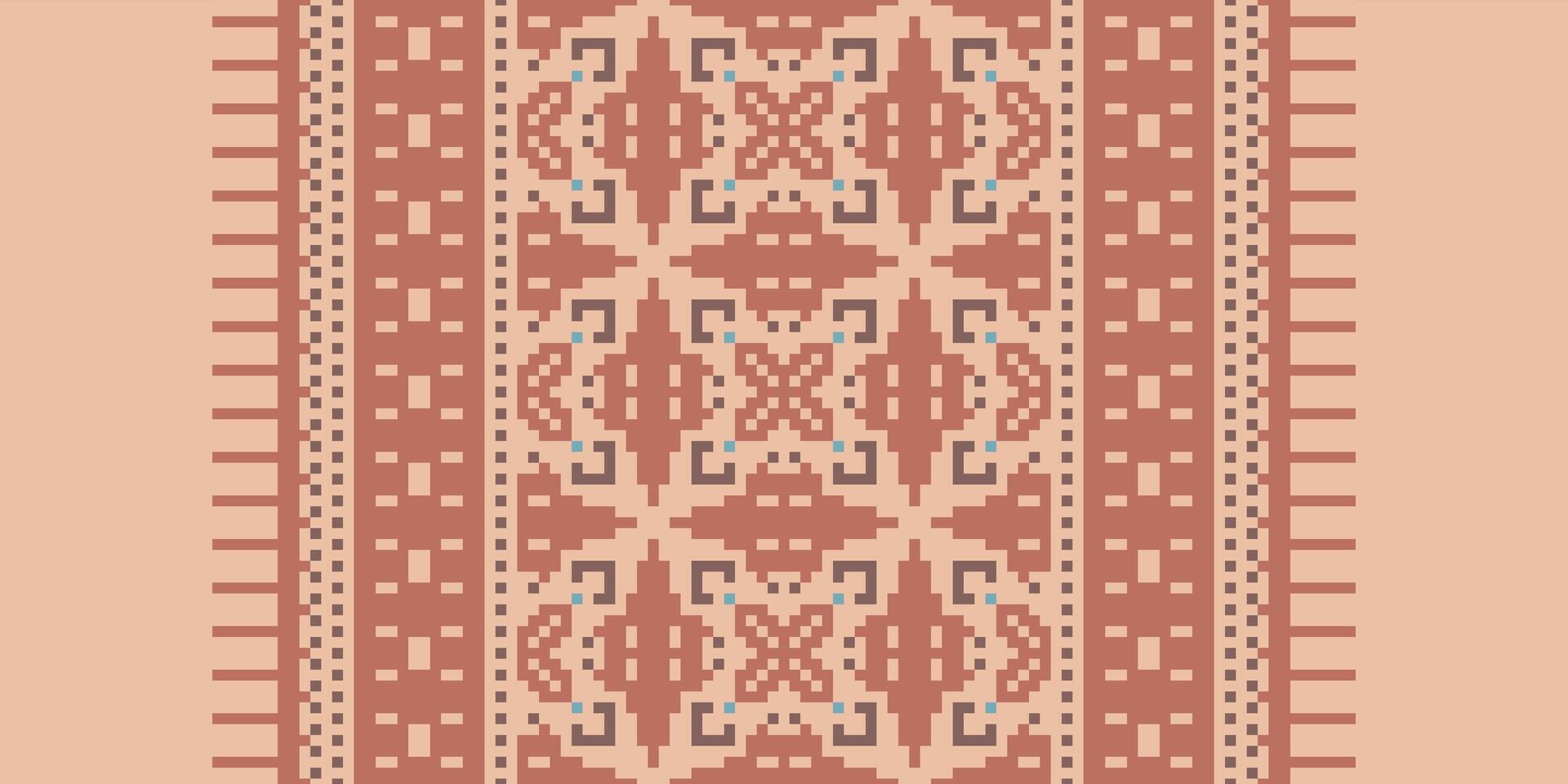 Patola sari Seamless Australian aboriginal pattern Motif embroidery, Pixel Ikat embroidery Design for Print indonesian batik motif embroidery native american kurta mughal design vector