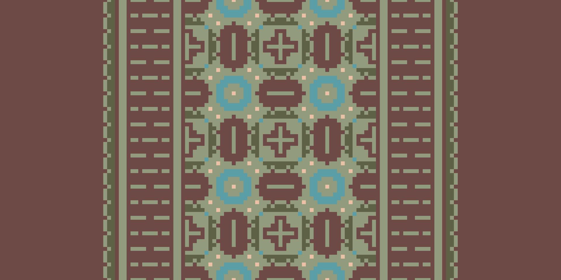 Patola sari Seamless Australian aboriginal pattern Motif embroidery, Pixel Ikat embroidery Design for Print figure tribal ink on cloth patola sari vector