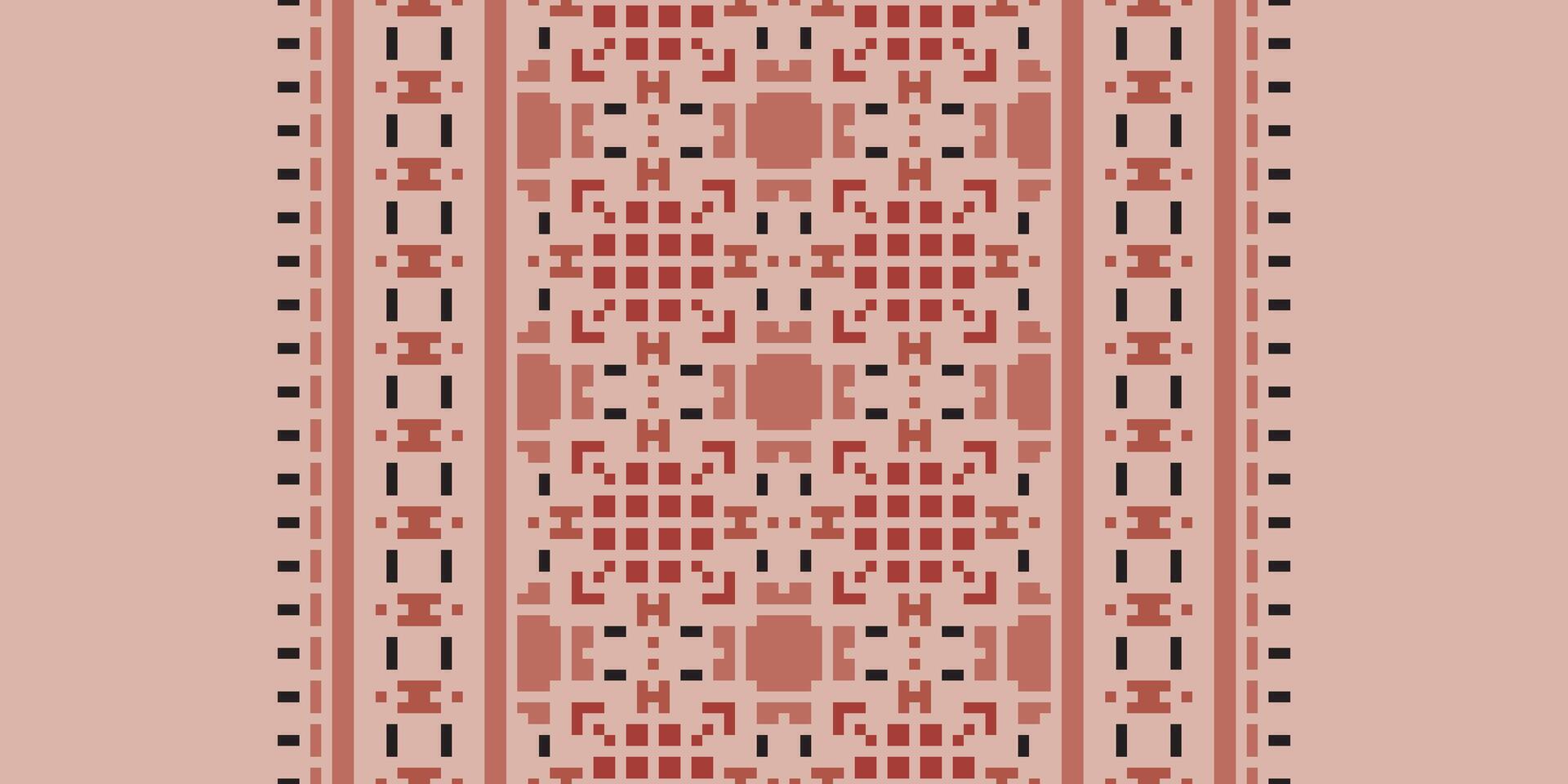 Patola sari Seamless Australian aboriginal pattern Motif embroidery, Pixel Ikat embroidery Design for Print tapestry floral kimono repeat pattern lacing spanish motif vector
