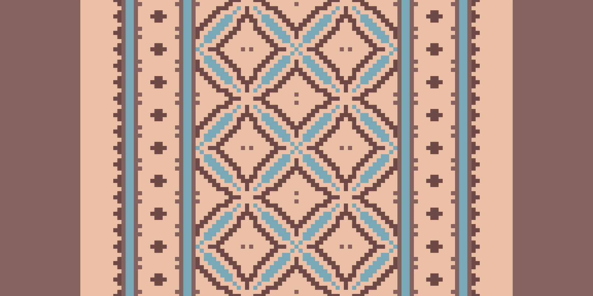 Patola sari Seamless Australian aboriginal pattern Motif embroidery, Pixel Ikat embroidery Design for Print vyshyvanka placemat quilt sarong sarong beach kurtis Indian motifs vector