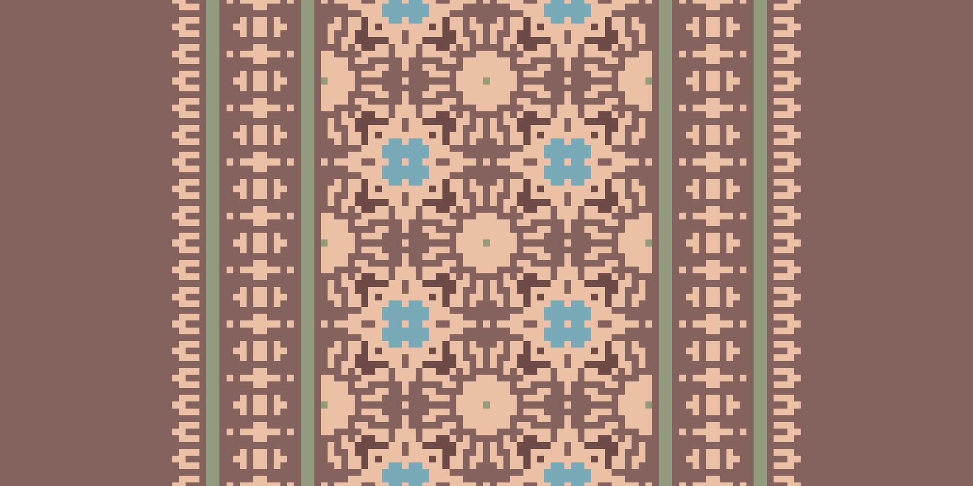 Patola sari Seamless Australian aboriginal pattern Motif embroidery, Pixel Ikat embroidery Design for Print scarf hijab pattern kerchief Pixel Ikat Silk kurti model mughal patterns vector