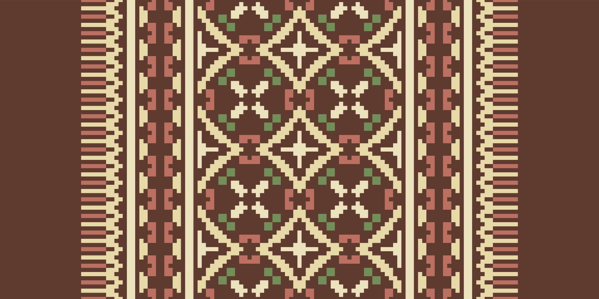 Patola sari Seamless Mughal architecture Motif embroidery, Pixel Ikat embroidery Design for Print lace pattern seamless pattern vintage shibori jacquard seamless vector