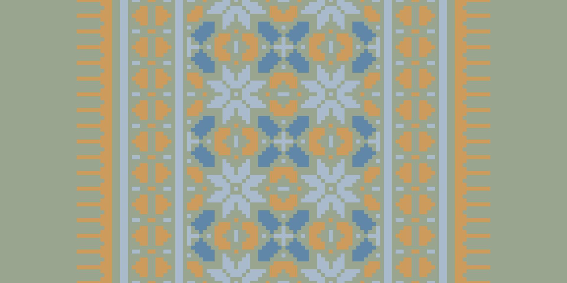 Patola sari Seamless Mughal architecture Motif embroidery, Pixel Ikat embroidery Design for Print lace pattern turkish ceramic ancient egypt art jacquard pattern vector