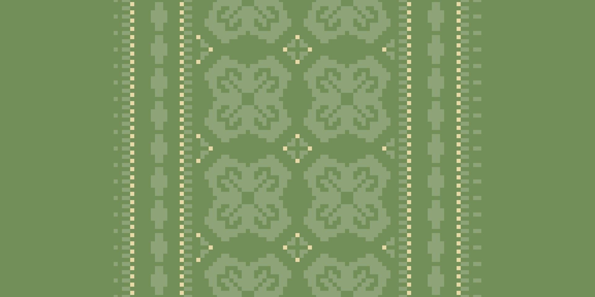 Patola sari Seamless Scandinavian pattern Motif embroidery, Pixel Ikat embroidery Design for Print vyshyvanka placemat quilt sarong sarong beach kurtis Indian motifs vector