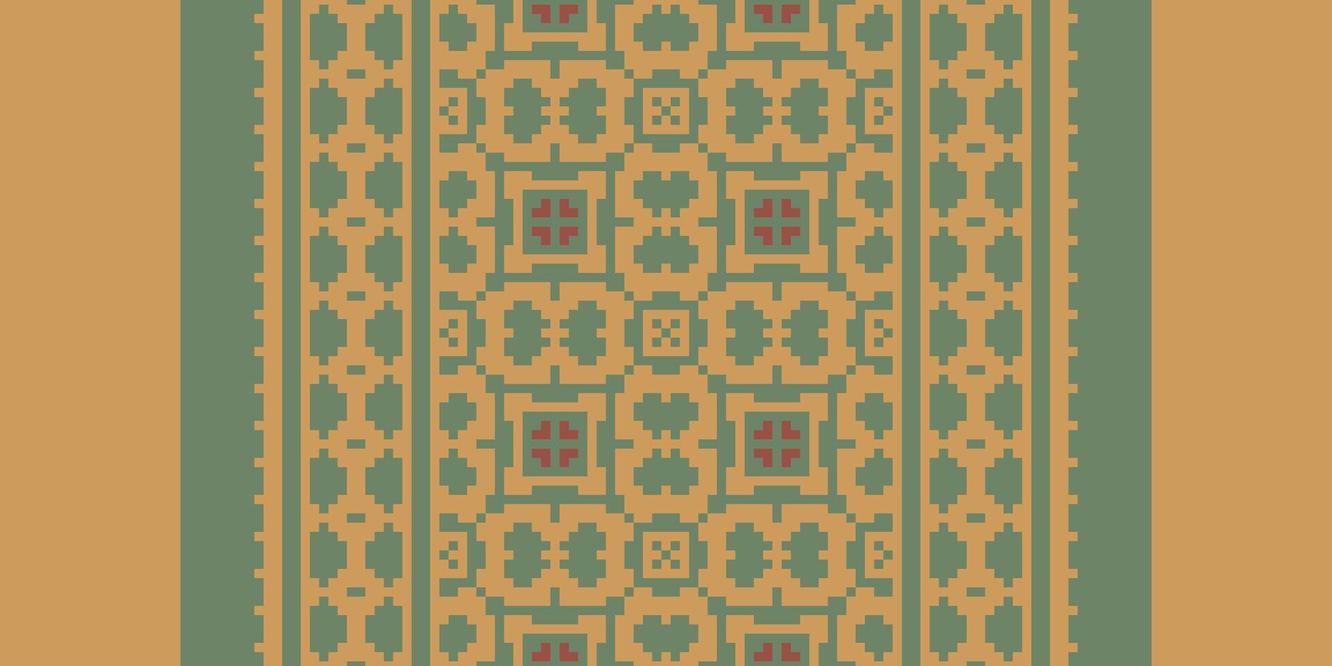 Patola sari Seamless Scandinavian pattern Motif embroidery, Pixel Ikat embroidery Design for Print jacquard slavic pattern folklore pattern kente arabesque vector
