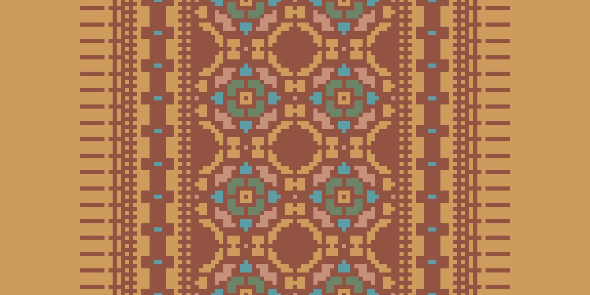 Kilim Pattern Seamless Bandana print silk Motif embroidery, Pixel Ikat embroidery Design for Print australian curtain pattern geometric pillow model kurti mughal flowers vector