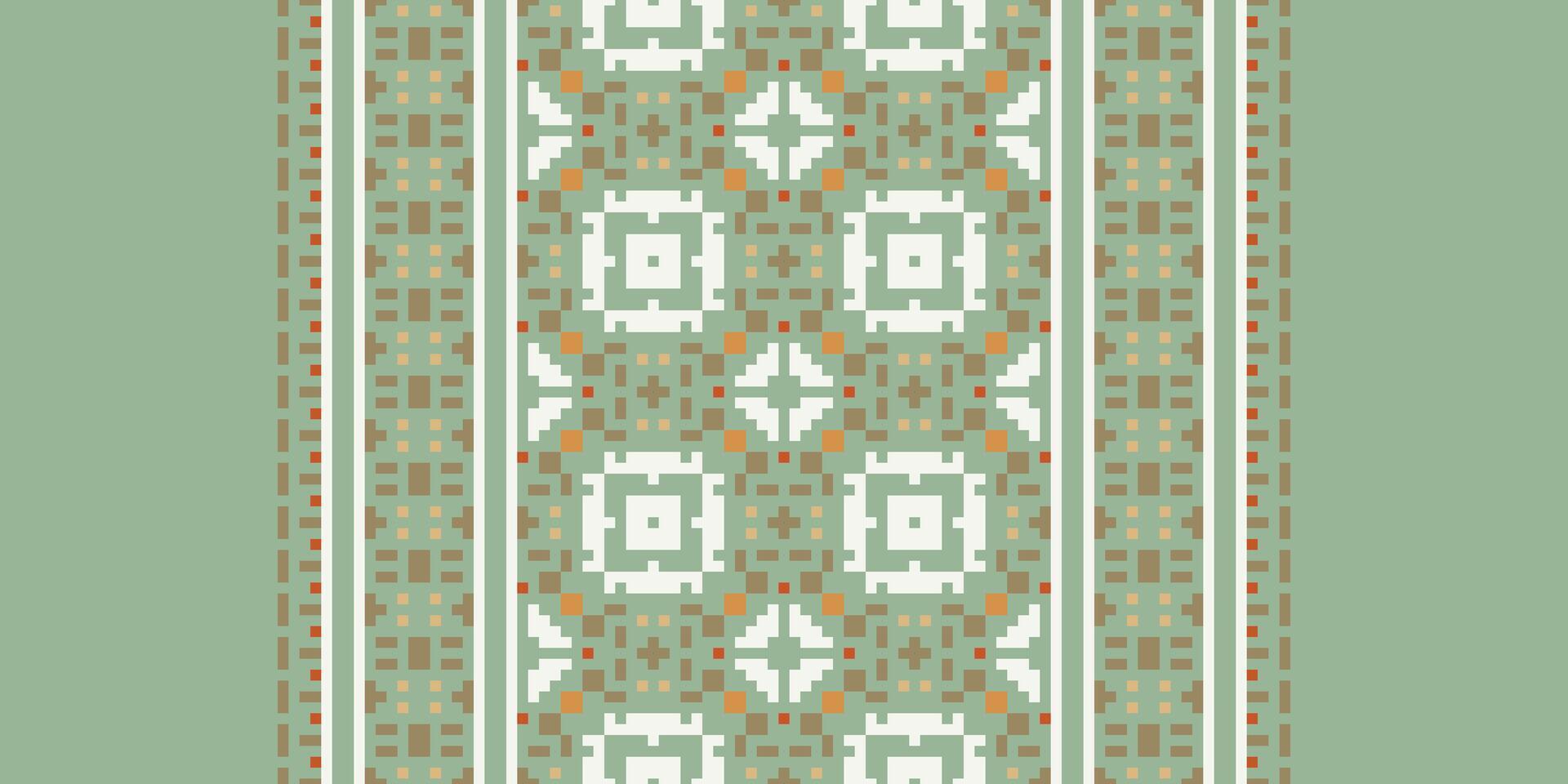 Kilim Pattern Seamless Mughal architecture Motif embroidery, Pixel Ikat embroidery Design for Print pattern vintage flower folk navajo patchwork pattern vector