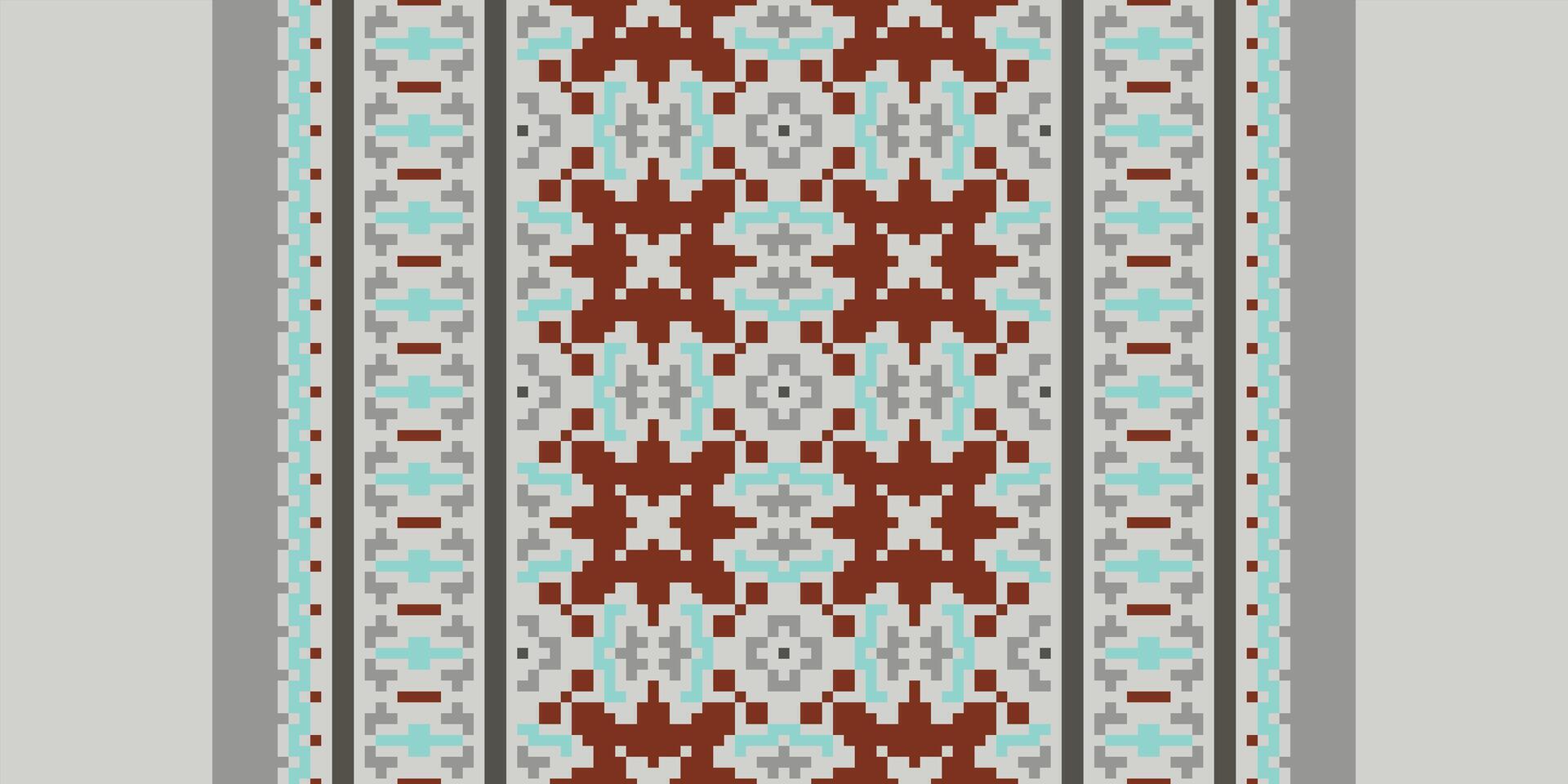 Kilim Pattern Seamless Mughal architecture Motif embroidery, Pixel Ikat embroidery Design for Print egyptian hieroglyphs tibetan geo pattern vector