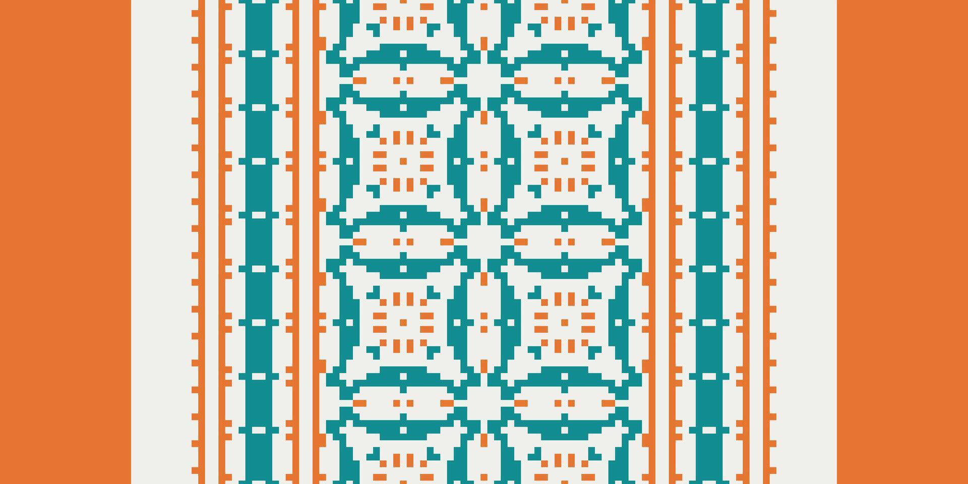 Kilim Pattern Seamless Scandinavian pattern Motif embroidery, Pixel Ikat embroidery Design for Print jacquard slavic pattern folklore pattern kente arabesque vector