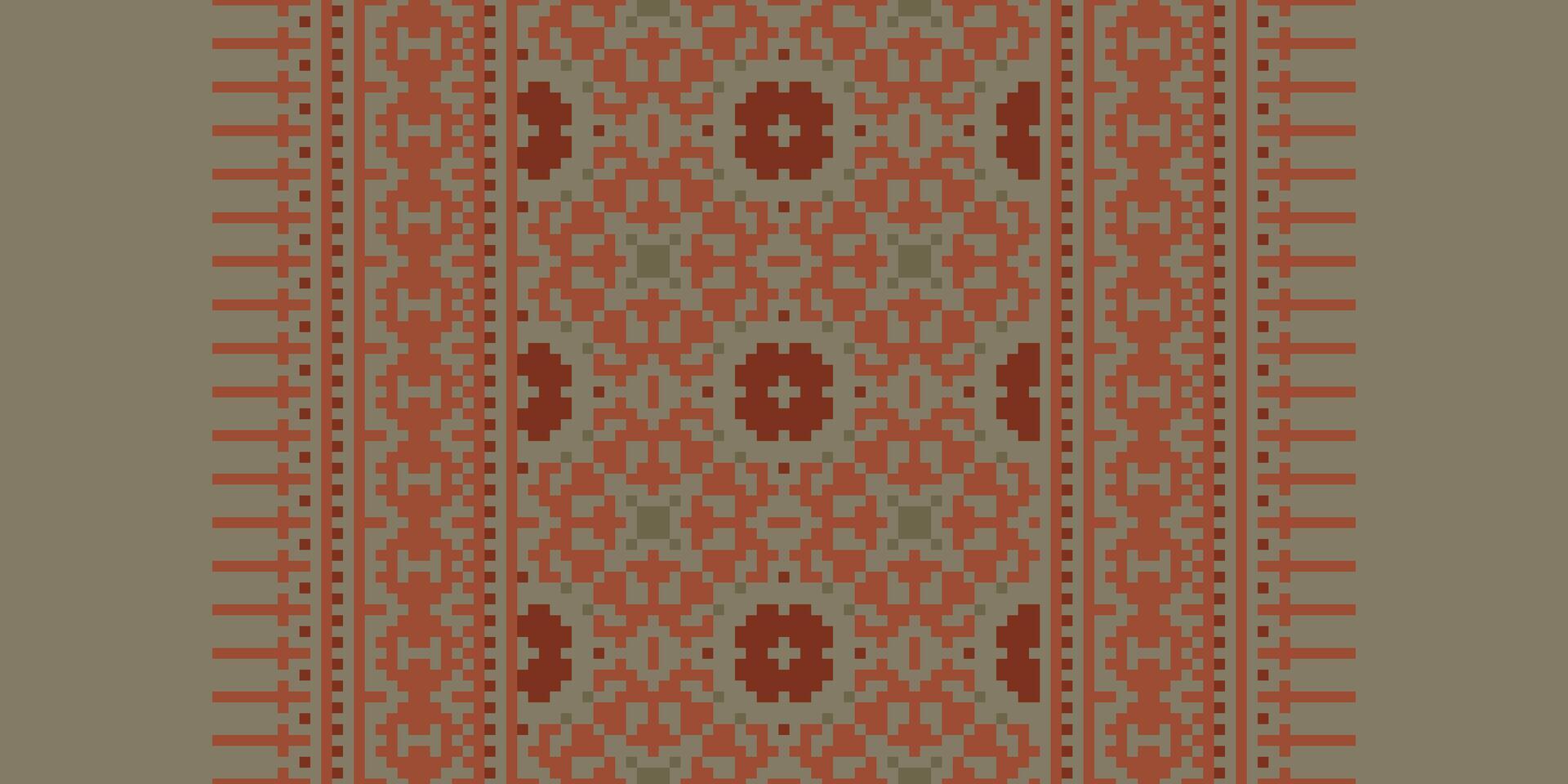 Dupatta Pattern Seamless Native American, Motif embroidery, Pixel Ikat embroidery Design for Print scarf hijab pattern kerchief Pixel Ikat Silk kurti model mughal patterns vector