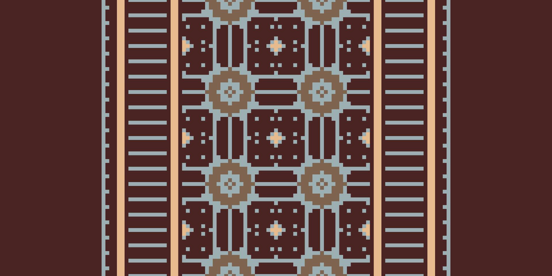 Dupatta Pattern Seamless Bandana print silk Motif embroidery, Pixel Ikat embroidery Design for Print kurta pattern mughal motifs tapestry pattern floral repeat vector