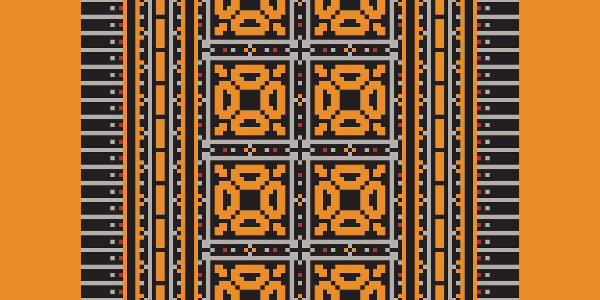 Dupatta Pattern Seamless Australian aboriginal pattern Motif embroidery, Pixel Ikat embroidery Design for Print scandinavian pattern saree ethnic nativity gypsy pattern vector