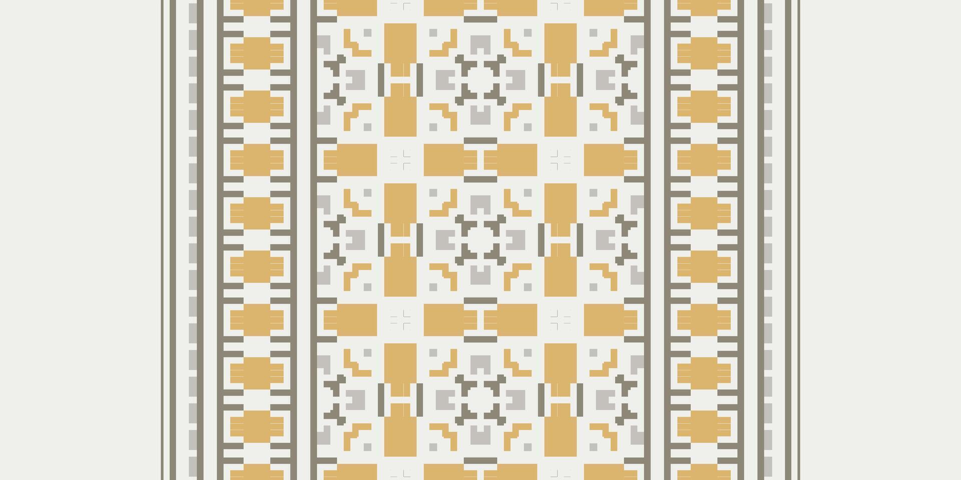 Salwar Pattern Seamless Native American, Motif embroidery, Pixel Ikat embroidery Design for Print indigenous art aboriginal art pattern floral kurti mughal border vector