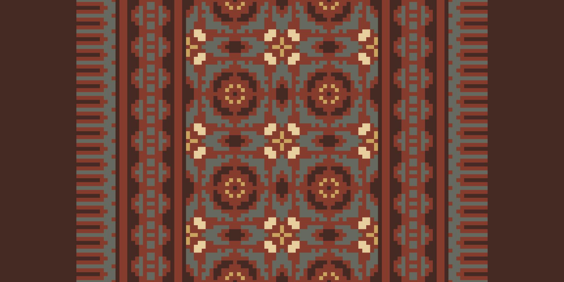 Salwar Pattern Seamless Australian aboriginal pattern Motif embroidery, Pixel Ikat embroidery Design for Print Texture fabric saree sari carpet. kurta patola saree vector