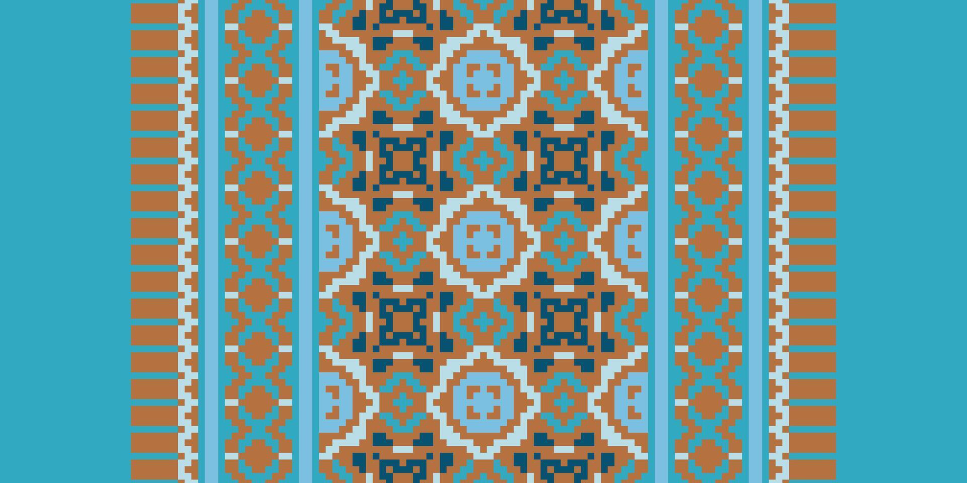 Salwar Pattern Seamless Mughal architecture Motif embroidery, Pixel Ikat embroidery Design for Print Texture fabric saree sari carpet. kurta patola saree vector