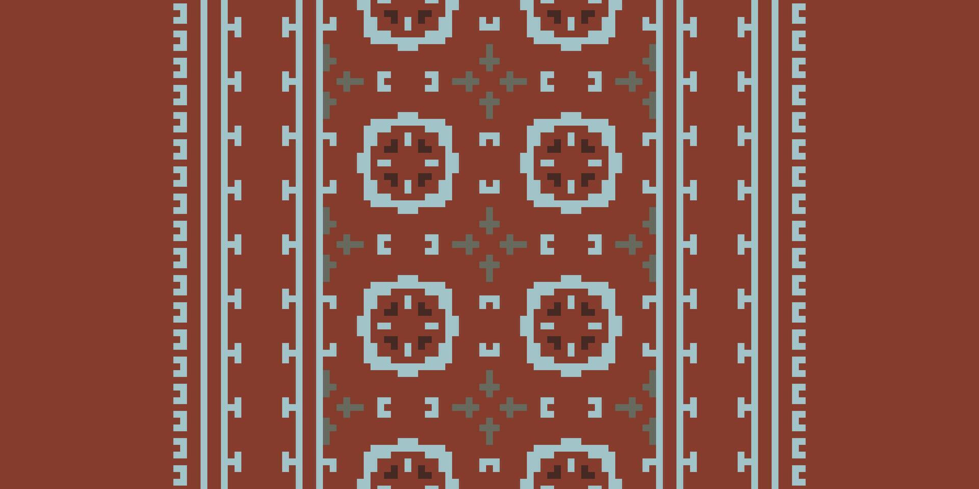 Salwar Pattern Seamless Bandana print silk Motif embroidery, Pixel Ikat embroidery Design for Print egyptian pattern tibetan mandala bandanna vector