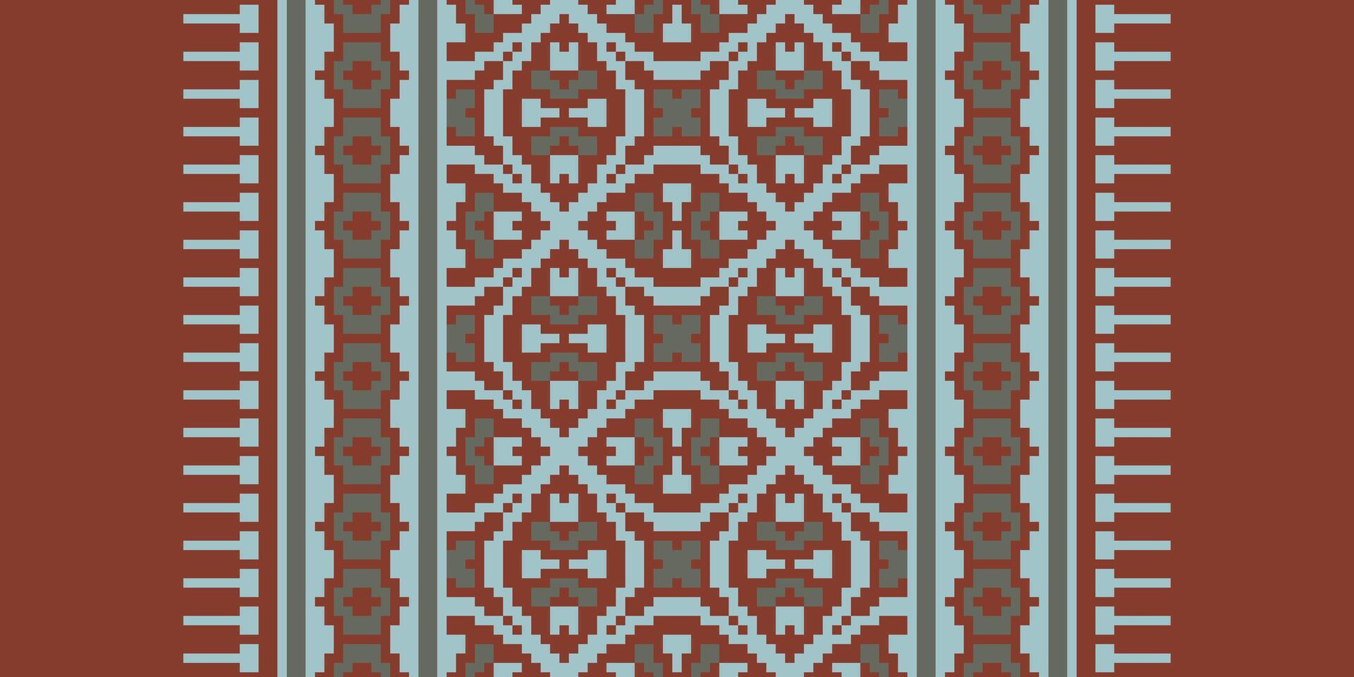 Salwar Pattern Seamless Bandana print silk Motif embroidery, Pixel Ikat embroidery Design for Print scandinavian pattern saree ethnic nativity gypsy pattern vector