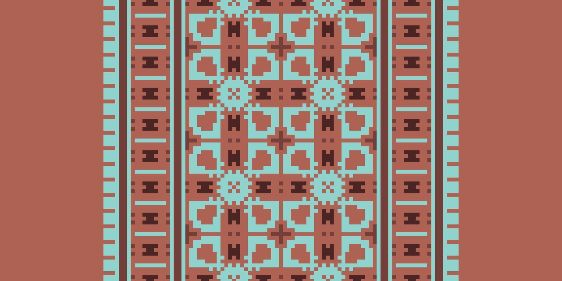 Salwar Pattern Seamless Bandana print silk Motif embroidery, Pixel Ikat embroidery Design for Print jacquard slavic pattern folklore pattern kente arabesque vector