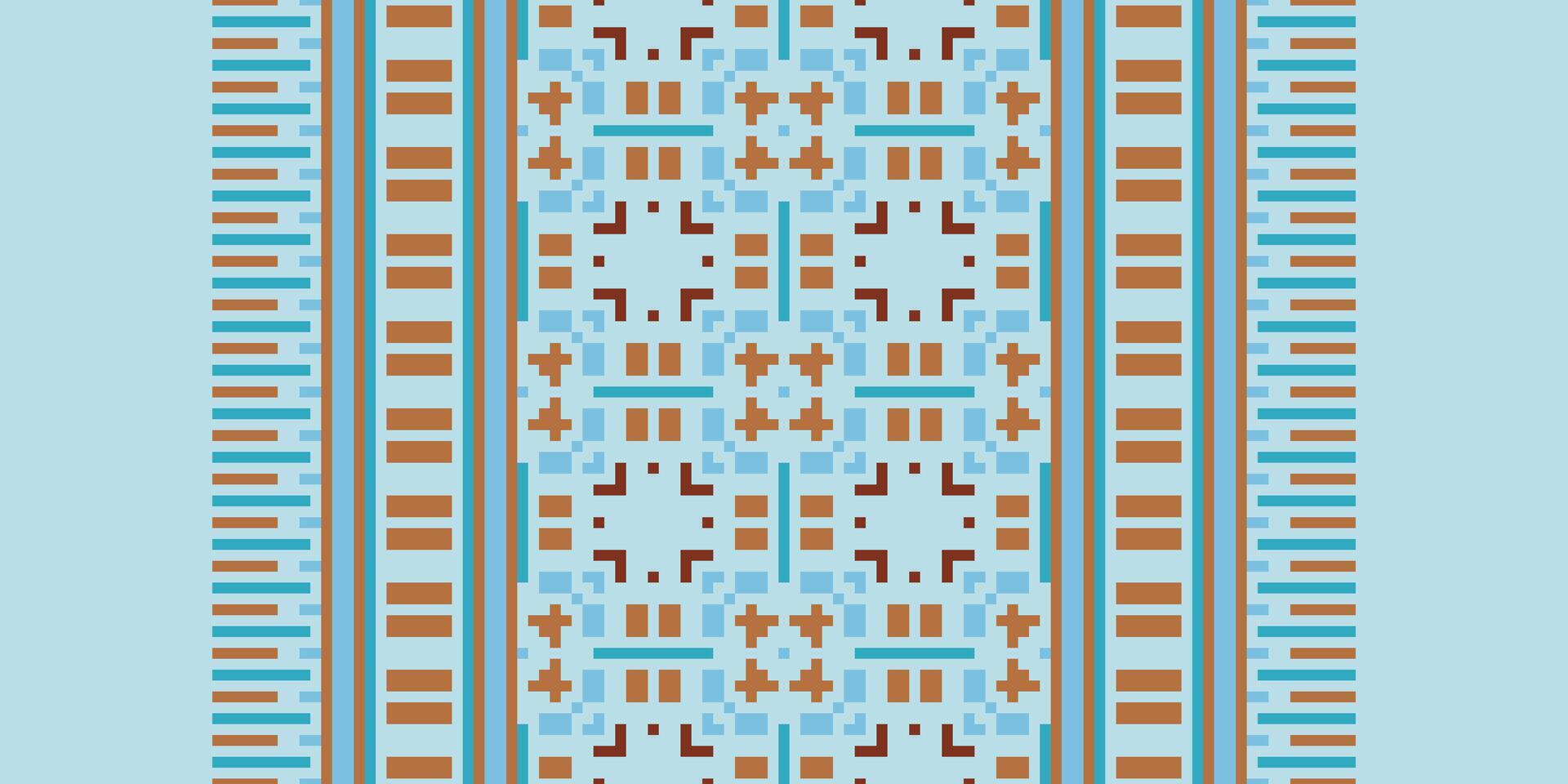 Salwar Pattern Seamless Mughal architecture Motif embroidery, Pixel Ikat embroidery Design for Print indonesian batik motif embroidery native american kurta mughal design vector