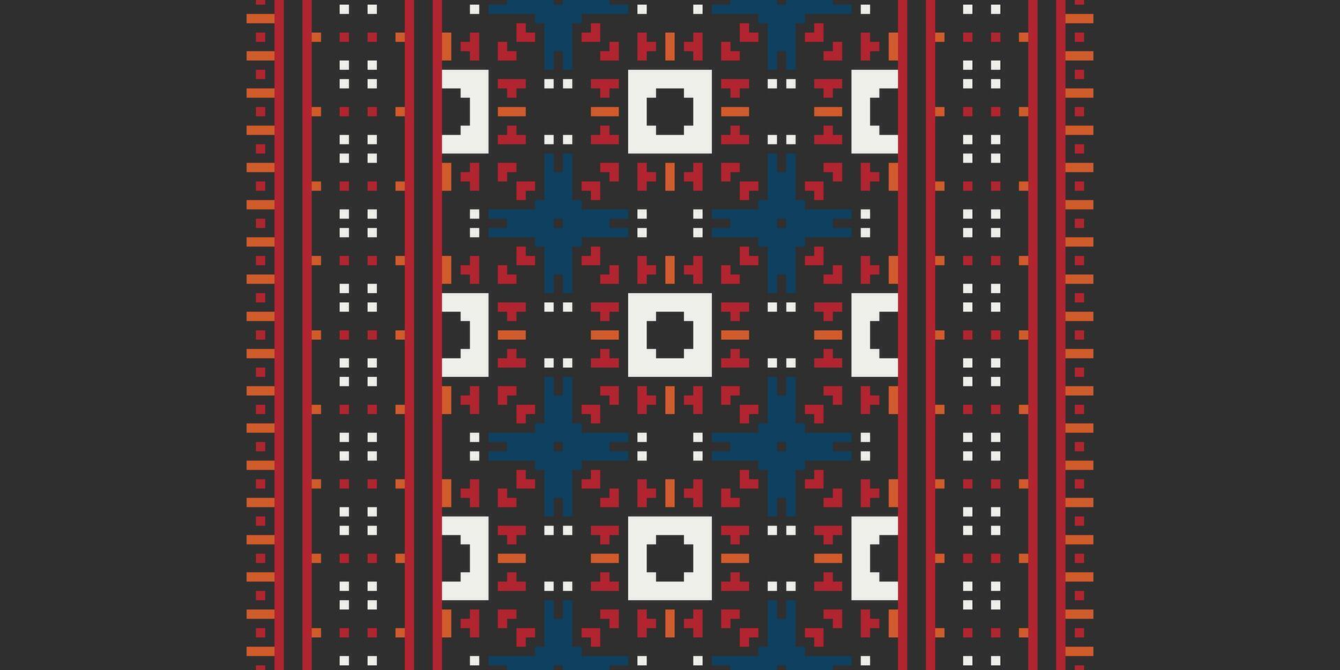 Salwar Pattern Seamless Australian aboriginal pattern Motif embroidery, Pixel Ikat embroidery Design for Print figure tribal ink on cloth patola sari vector